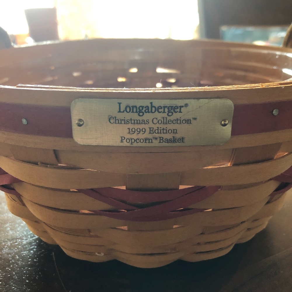 Longaberger Popcorn basket with plastic liner